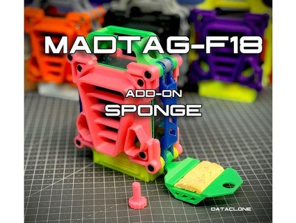 madtag f18 sponge holder add-on dataclone 3d print model - Mito3D