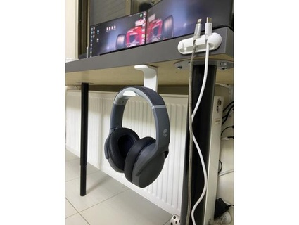 desk headphone hanger supports firfas 3d print model - Mito3D