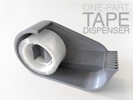 one-part tape dispenser 25mm-inner-diameter bzqp 3d print model - Mito3D