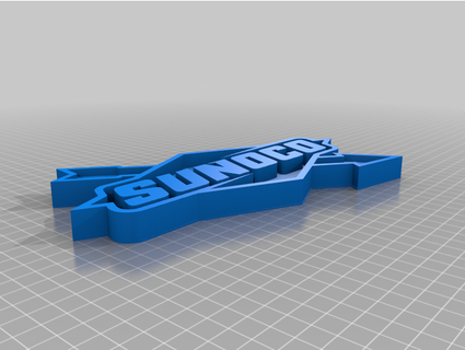 nostaljik sunoco işaret bbougie743d 3d print model - Mito3D