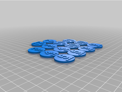 number tokens catan 3-4 player multi material russian edition alienkaz 3d print model - Mito3D