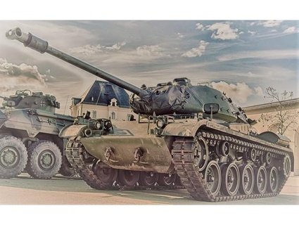 Panzer m41a3 Gehhilfe Bulldogge garage434 3d print model - Mito3D