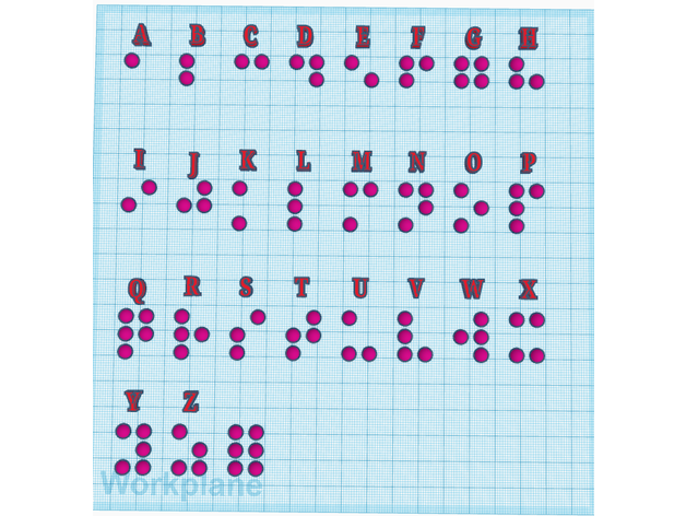 braille alfabeto mfritz 3D print model - Mito3D