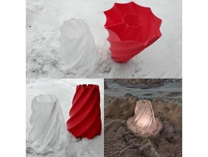 ice lantern mould reni 3d print model - Mito3D