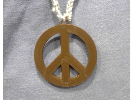 paz símbolo colgante pendiente 3 inch diámetro Mergansermoon 3d print model - Mito3D