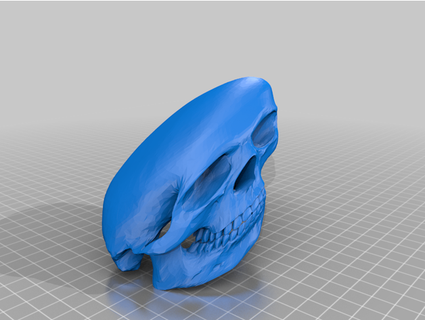 anamorfik kafatası Stegosaurus robotu 3d print model - Mito3D