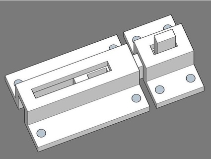 robust einfach drucken verriegeln rutschen sperren neoygeo 3d print model - Mito3D