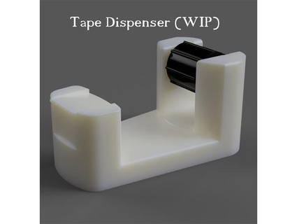 tape dispenser wip 3dsam3d 3d print model - Mito3D