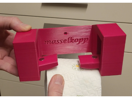 toilet paper holder remix masselkopp 3d print model - Mito3D