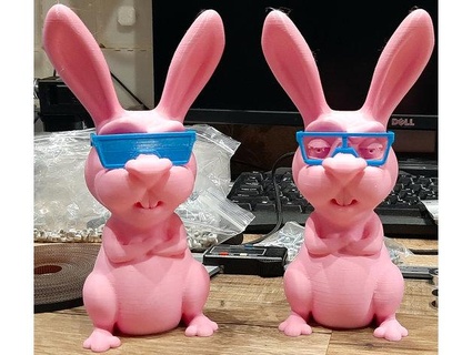 easter bunny nerd glasses palulukan 3d print model - Mito3D