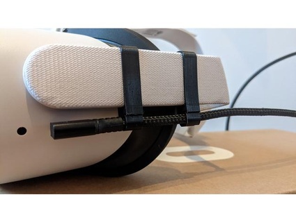 oculus quête 2 USB link câble retenue clips promesse 3d print model - Mito3D
