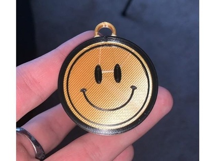 smiley keychain ploopus  3d print model - Mito3D