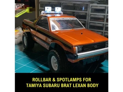 Tamiya Subaru velet seçenek parçalar Lexan vücut rollbar spot lambaları miniguy71 3d print model - Mito3D