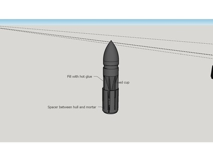 37mm conique projectile impitoyableofficiel 3d print model - Mito3D