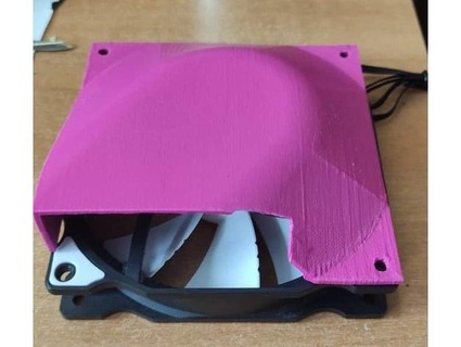120mm fan condotto deflettore vrm huananzhi x99 f8 myas27 3d print model - Mito3D