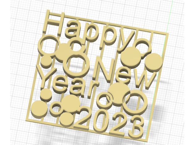 happy new year 2023 sign primorskajota  3D print model - Mito3D