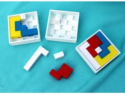 two simple hexomino puzzles pmoews 3d print model - Mito3D