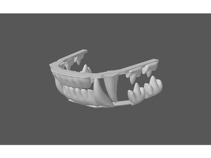 teeth feline fursuit head tioh 3d print model - Mito3D