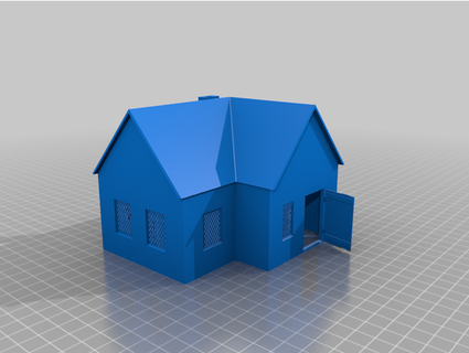 house - l shape marekcheng 3d print model - Mito3D