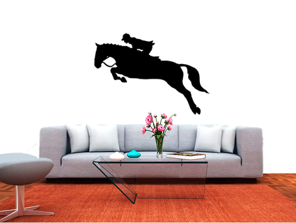 jumping horse rider rosefairy 3d print model - Mito3D