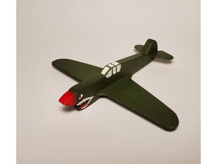 40 Curtiss Warhawk einfach Modell Tncoms 3d print model - Mito3D