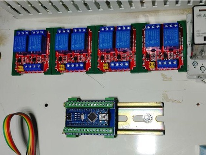 2 relè circuito tavola din rotaia montare hopping3d 3d print model - Mito3D