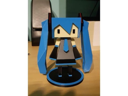 standing boxy miku mcklp 3d print model - Mito3D