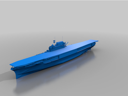 uss Yorktown gamma delta 3d print model - Mito3D