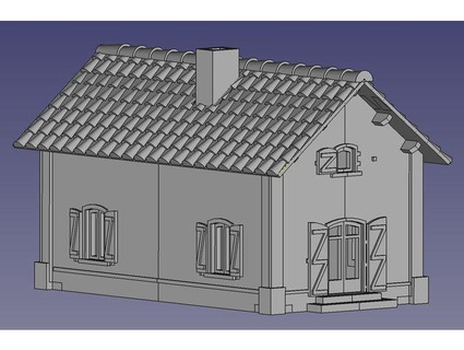 maison garde Vizinhança echelle h0 1 187 fran6t 3d print model - Mito3D