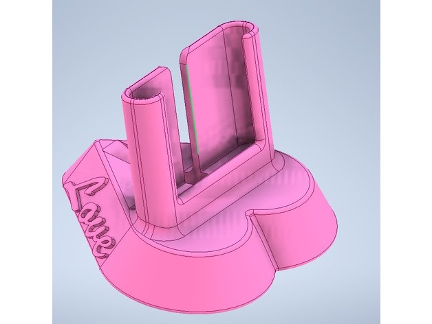 cœur forme iphone base russbrown520 3D print model - Mito3D