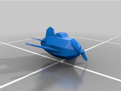 low poly avion allefrodrigo 3d print model - Mito3D
