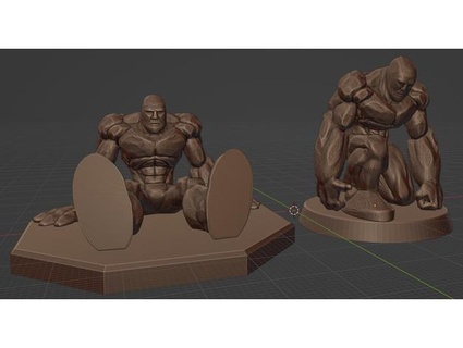 pedra golem sentado clanmcfaden 3d print model - Mito3D