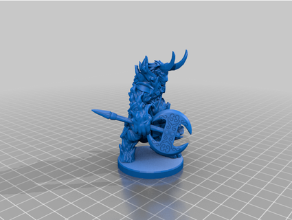 horned fire leonin cslough1992 3d print model - Mito3D