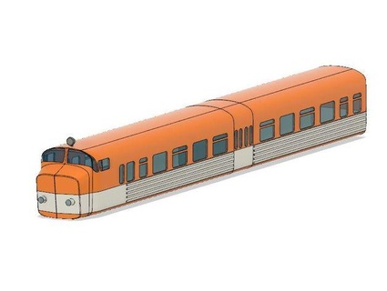 finnish train model dm9 'carrot train' porkkanajuna oulunkylalibrary 3d print model - Mito3D