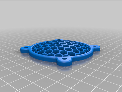 60mm hexagon honeycomb domed fan guard 1cm69 3d print model - Mito3D