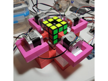 rubik's cube solving robot hjy3dp 3d print model - Mito3D