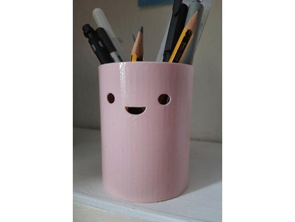 cute happy pencil holder zunira 3d print model - Mito3D