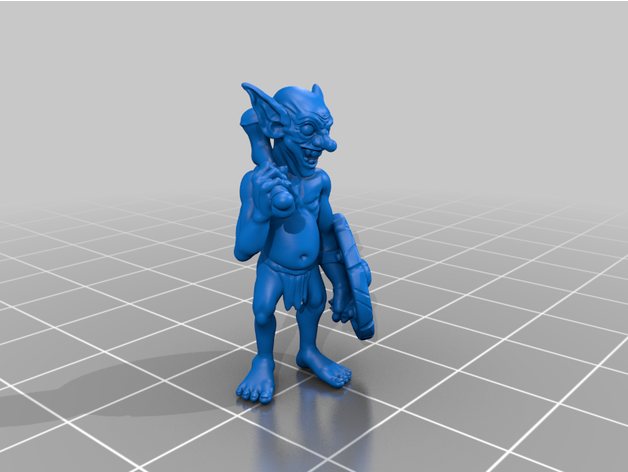 goblin Guerreiro encontro impresso 3D print model - Mito3D