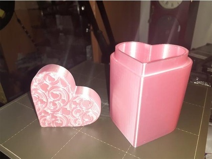 valentines heart tower container 3dtwinkie 3d print model - Mito3D