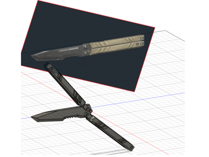 pin versionfunctioning recon butterfly knife valorant extra parts required ch3eselord 3d print model - Mito3D