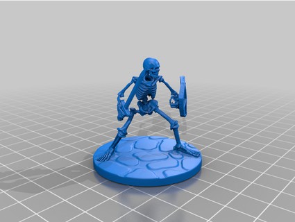 35mm 54mm Skelette Krieger Tischplatte Spiele onesculpt 3d print model - Mito3D