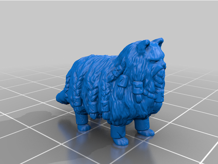 babarian cat base granard 3d print model - Mito3D