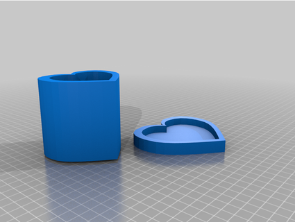 valentines day - vase base yhervic 3d print model - Mito3D