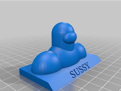 among us sussy bust spinninggears 3d print model - Mito3D