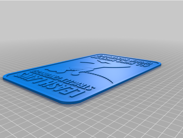 trela lei placa brincadeira clarislave877 3D print model - Mito3D