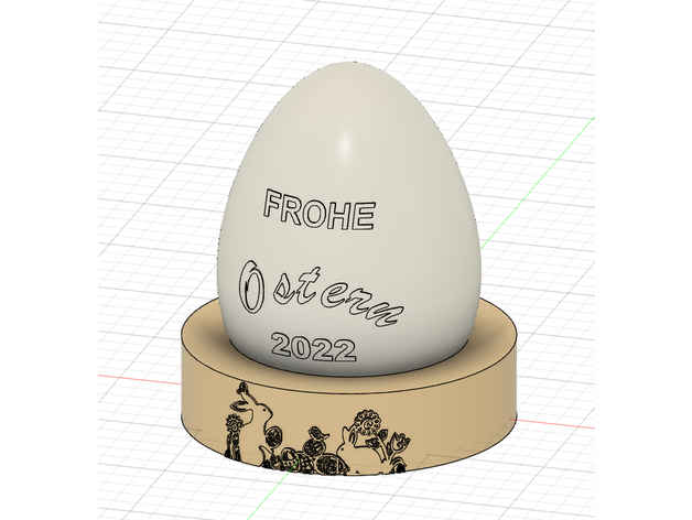 osterei 2022 frohe ostern 3D print model - Mito3D