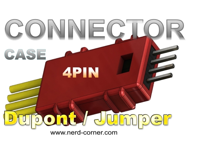 connettore alloggi dupont 4pin nerdcorner 3D print model - Mito3D