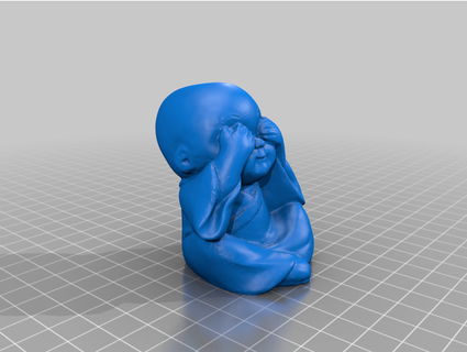 buddha covering eyes smooth youngster30uk 3d print model - Mito3D