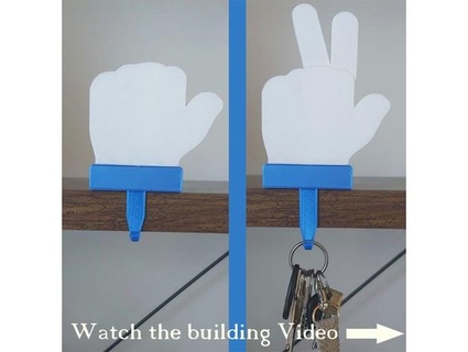victory finger porte clés 3dsam3d 3d print model - Mito3D