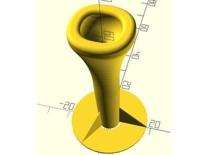 unrund parametrisch Mundstück 3d print model - Mito3D